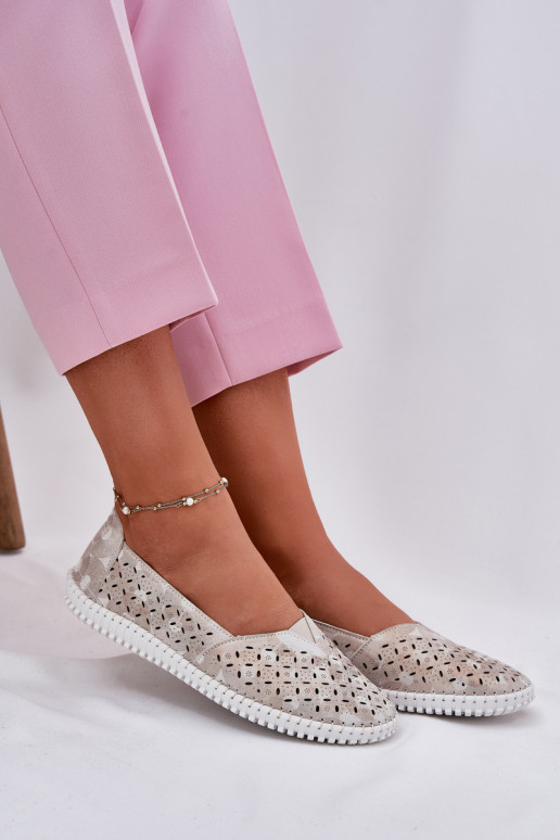 Ažūra zamšādas apavi  Zelta krāsas-Pelēkas krāsas Chulieta Ažūra zamšādas apavi  Zelta krāsas-Pelēkas krāsas Chulieta