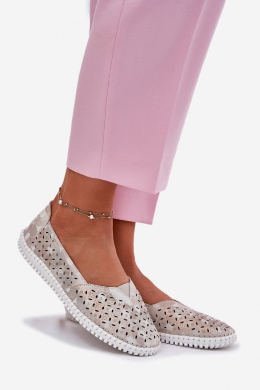 Ažūra zamšādas apavi  Zelta krāsas-Pelēkas krāsas Chulieta Ažūra zamšādas apavi  Zelta krāsas-Pelēkas krāsas Chulieta