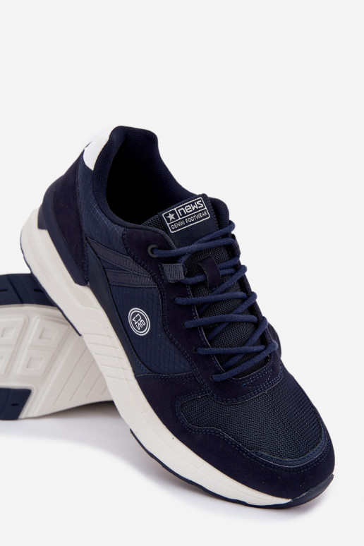 sporta apavi  modeļa apavi  ar platformu tumši zilas krāsas Hanirin