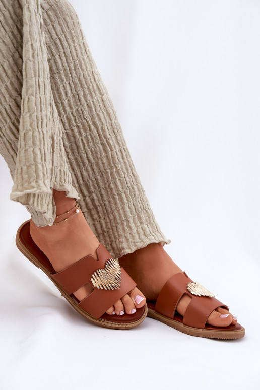 sieviešu čības ar platiem papēžiem  brūnas krāsas Karinma sieviešu čības ar platiem papēžiem  brūnas krāsas Karinma