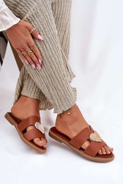 sieviešu čības ar platiem papēžiem  brūnas krāsas Karinma sieviešu čības ar platiem papēžiem  brūnas krāsas Karinma