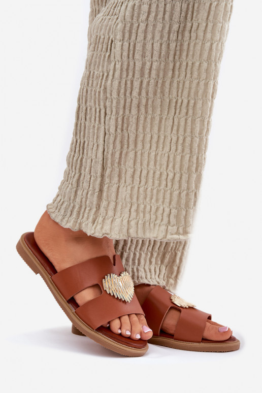 sieviešu čības ar platiem papēžiem  brūnas krāsas Karinma sieviešu čības ar platiem papēžiem  brūnas krāsas Karinma