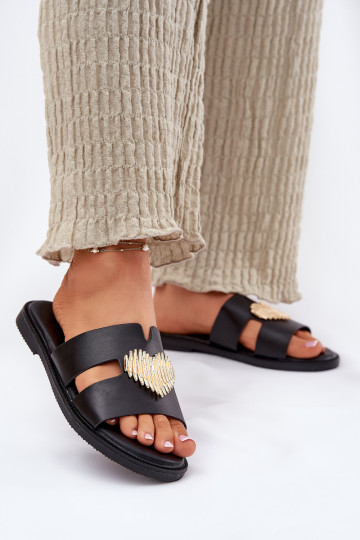 sieviešu čības ar platiem papēžiem  Melns Karinma 2