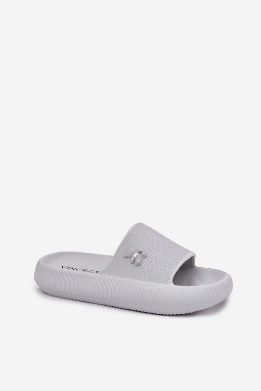 Vieglas čības uz pirksta sieviešu čības ar platformu  Vinceza 75210 Pelēkas krāsas