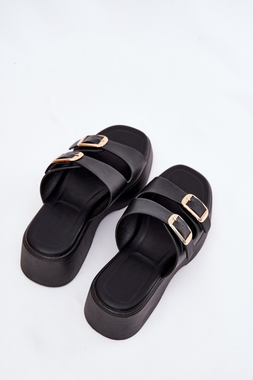 sieviešu čības   ar sprādzēm Melns Nitarelia sieviešu čības   ar sprādzēm Melns Nitarelia