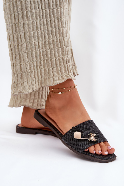 sieviešu čības ar platiem papēžiem ar bantītēm Melns Sallariela sieviešu čības ar platiem papēžiem ar bantītēm Melns Sallariela