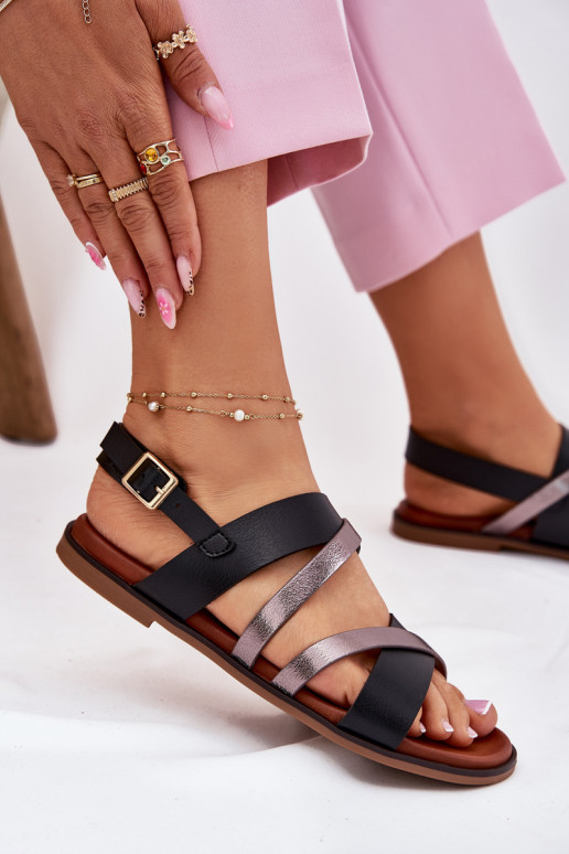 Sieviešu basenes ar platiem papēžiem Ar svītrām Sergio Leone SK086H Melns Sieviešu basenes ar platiem papēžiem Ar svītrām Sergio Leone SK086H Melns