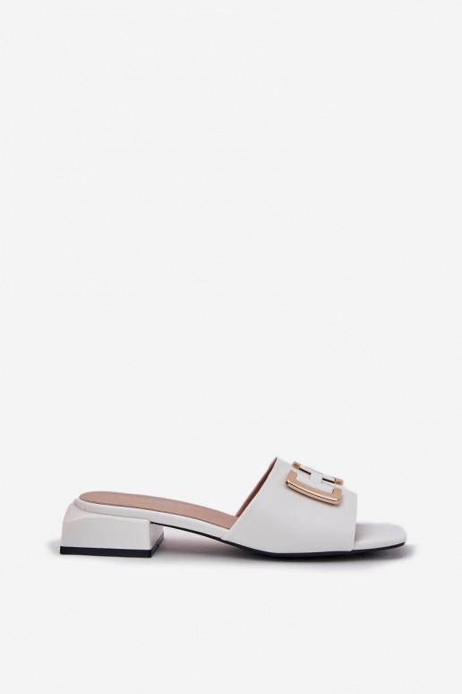 Eleganta stila sieviešu čības  Ze Zelta krāsasm Detalem Vinceza 62229 baltas krāsas Eleganta stila sieviešu čības  Ze Zelta krāsasm Detalem Vinceza 62229 baltas krāsas