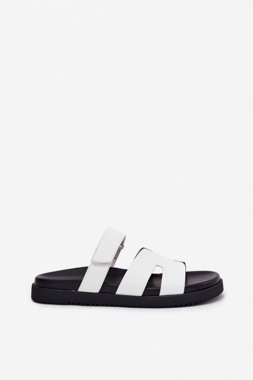 sieviešu čības Z ar lipīgām aizdarēmem Vinceza 17401 baltas krāsas