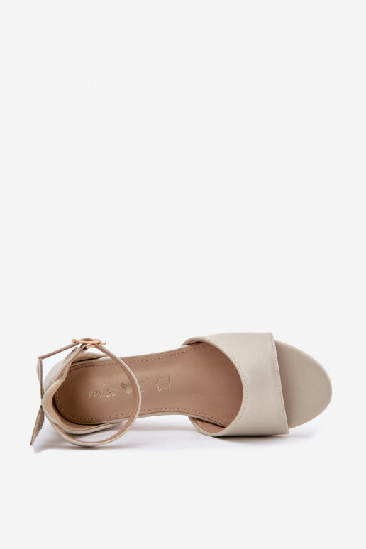 Spīdīgi sandales Bērnu  Zelta krāsas Ainare Spīdīgi sandales Bērnu  Zelta krāsas Ainare