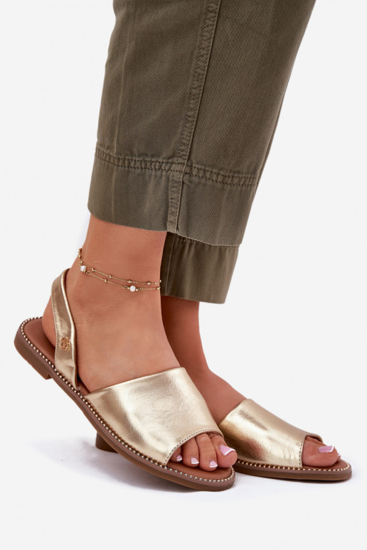 Sieviešu basenes ar platiem papēžiem Eko   Zelta krāsas Dereka Sieviešu basenes ar platiem papēžiem Eko   Zelta krāsas Dereka