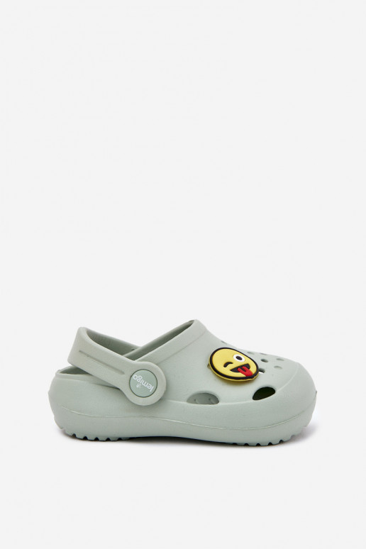 Čības Bērnu apavi Vieglas čības uz pirksta Z Przypinką LEMIGOSE 880 piparmētras krāsas