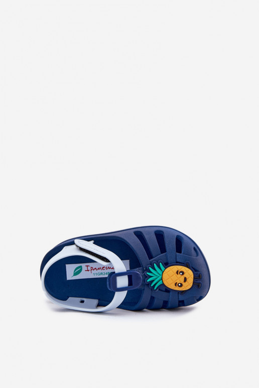 sandales Bērnu apavi ar lipīgām aizdarēm Owoce 83615 Ipanema Summer XIV Baby tumši zilas krāsas sandales Bērnu apavi ar lipīgām aizdarēm Owoce 83615 Ipanema Summer XIV Baby tumši zilas krāsas