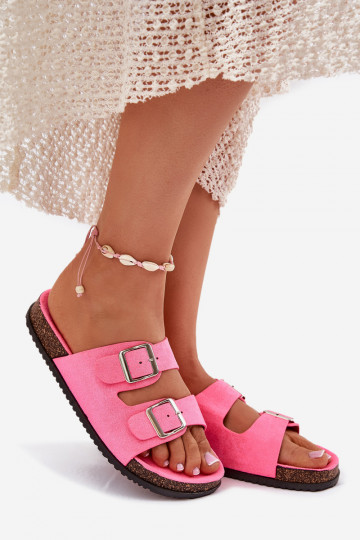 sieviešu čības ar sprādzēm  rozā krāsaOliena