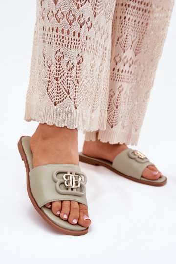 zempapēžu sieviešu čības  Detalem Zaļas krāsas Nenitta 2