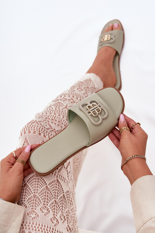 zempapēžu sieviešu čības  Detalem Zaļas krāsas Nenitta