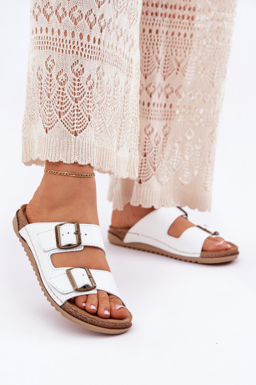 Čibas no dabīgas ādas  Z Klarami Inblu AA0002KU baltas krāsas 2