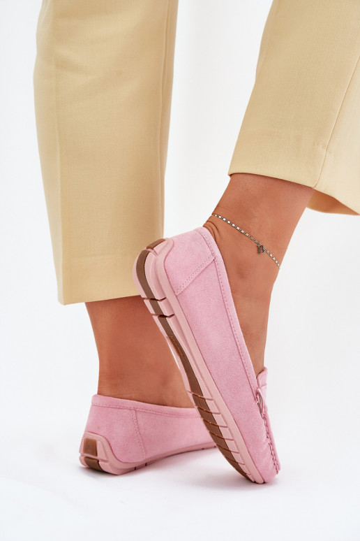 Eleganti zamšādas lauferi Gaiši sārtas krāsas Lenvie