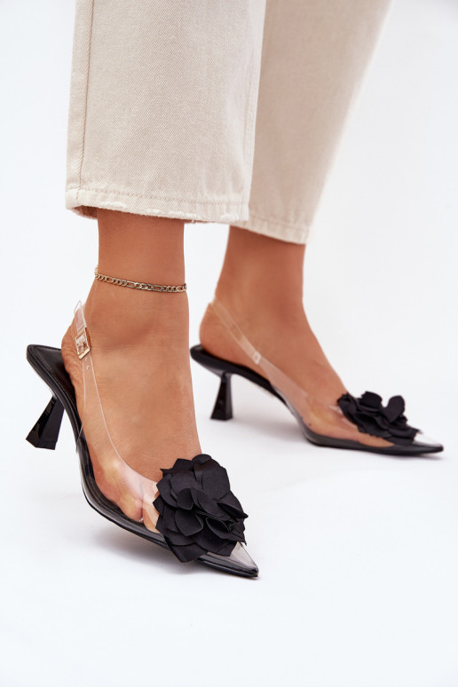  sandales ar papēdi   Melns Risalie