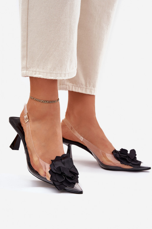  sandales ar papēdi   Melns Risalie