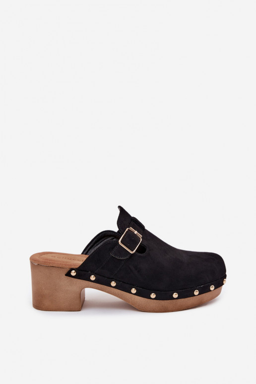 Čības   ar papēdi ar sprādzēm Melns Veldexina Čības   ar papēdi ar sprādzēm Melns Veldexina