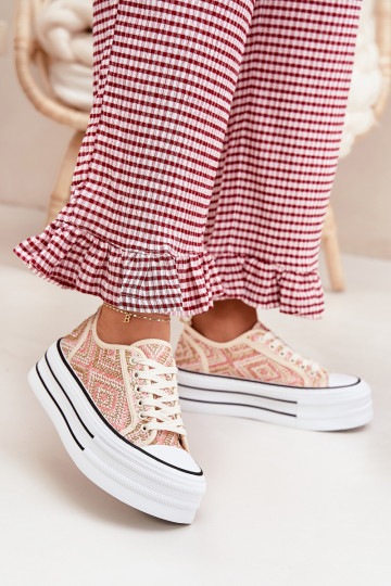 sieviešu puszābaki ar platformu Rozā krāsas Melina