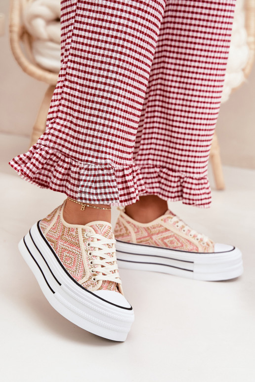  sieviešu puszābaki ar platformu Rozā krāsas Melina