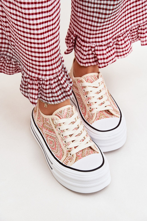  sieviešu puszābaki ar platformu Rozā krāsas Melina