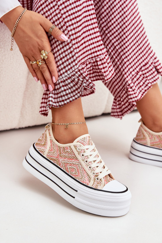  sieviešu puszābaki ar platformu Rozā krāsas Melina