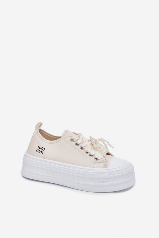 sieviešu puszābaki ar platformu  m smilšu krāsas Tivora