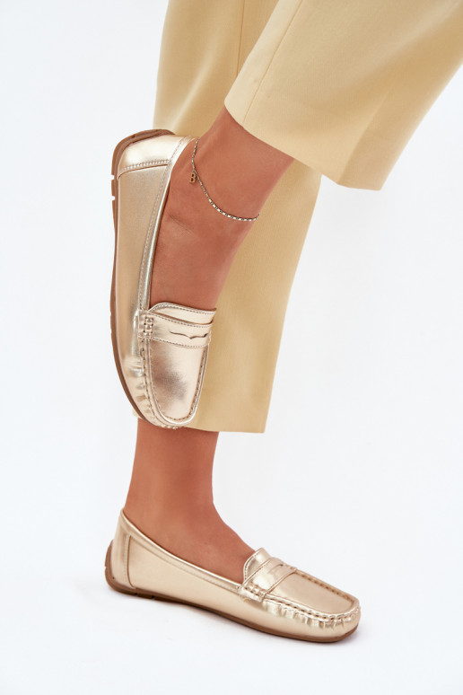  Eko   Mokasīni Zelta krāsas Lenvie