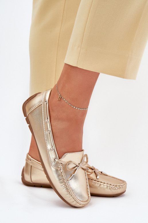  Eko   Mokasīni Zelta krāsas Si Passione