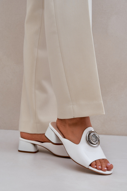 Baltas eleganta stila sieviešu čības...