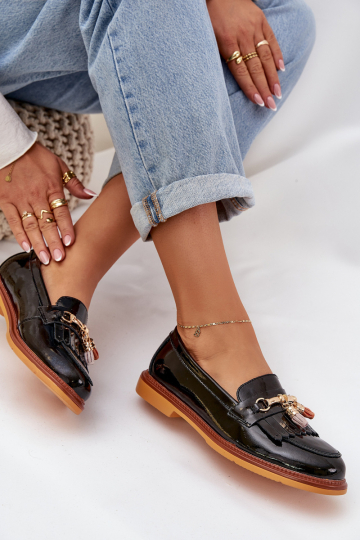 Melni ādas eleganta stila...