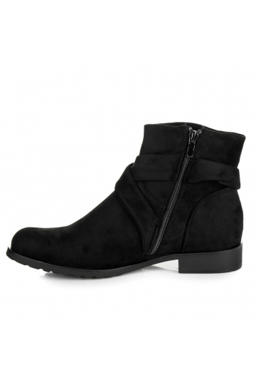 Mākslīgās zamšas melni zābaki IDEAL SHOES ES8508B 2