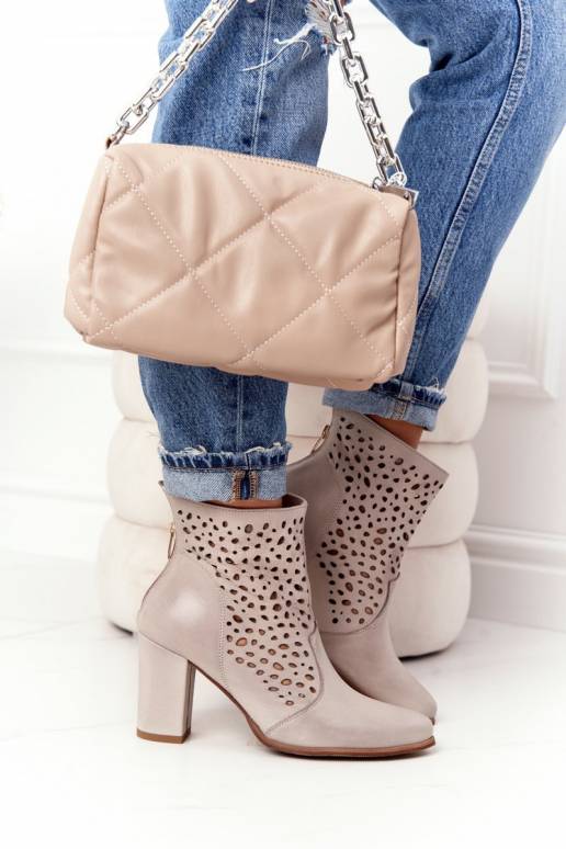 Dabīgas ādas Sieviešu puszābaki ar... Dabīgas ādas Sieviešu puszābaki ar...