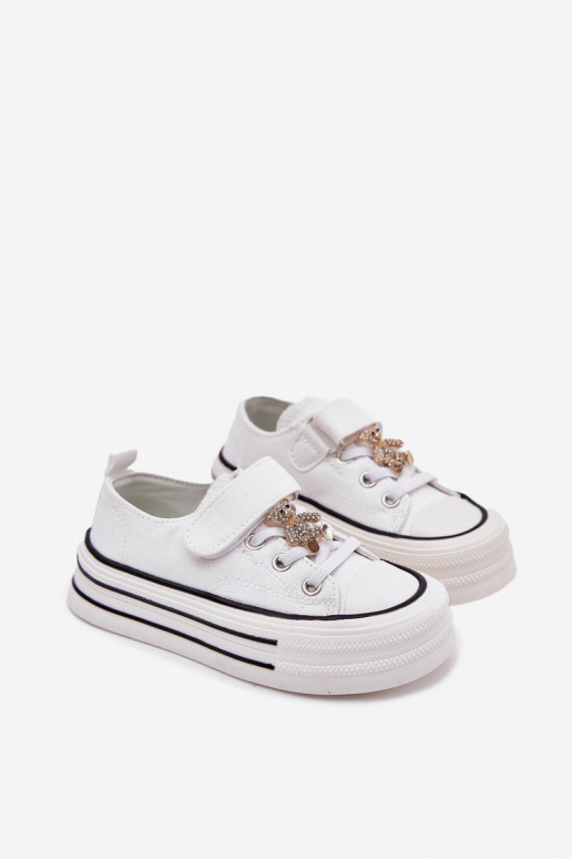 Bērnu brīvā laika apavi Ze Złotą Przypinką  baltas krāsas Solena