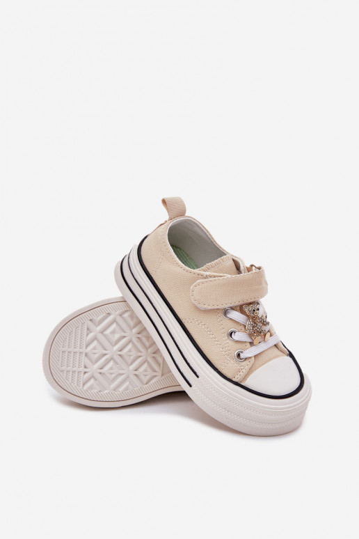 Bērnu brīvā laika apavi Ze Złotą Przypinką  smilšu krāsas Solena