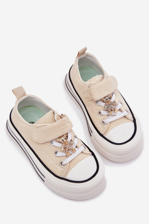 Bērnu brīvā laika apavi Ze Złotą Przypinką  smilšu krāsas Solena