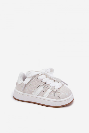 sporta apavi  modeļa apavi Bērnu apavi ar sirsniņām baltas krāsas Mirelle 2
