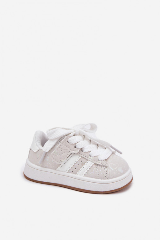 sporta apavi  modeļa apavi Bērnu apavi ar sirsniņām baltas krāsas Mirelle