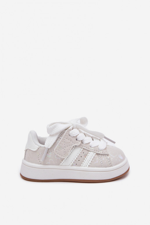 sporta apavi  modeļa apavi Bērnu apavi ar sirsniņām baltas krāsas Mirelle