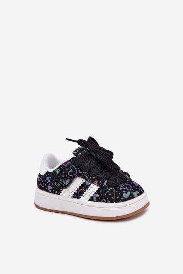 sporta apavi  modeļa apavi Bērnu apavi ar sirsniņām Melns Mirelle 2