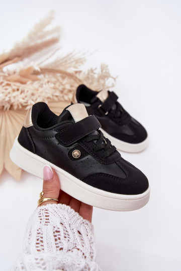 sporta apavi  modeļa apavi Bērnu ar lipīgām aizdarēm Melns Zarina