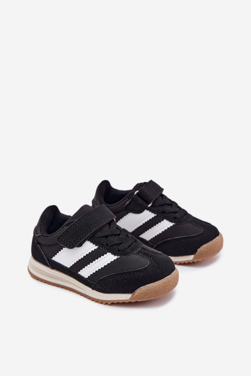 Bērnu kedu modeļu apavi sporta apavi ar lipīgām aizdarēm Melns Viona Bērnu kedu modeļu apavi sporta apavi ar lipīgām aizdarēm Melns Viona