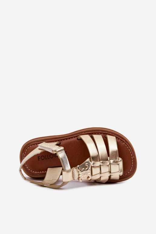 Bērnu sandales  Detalem Zelta krāsas Serina