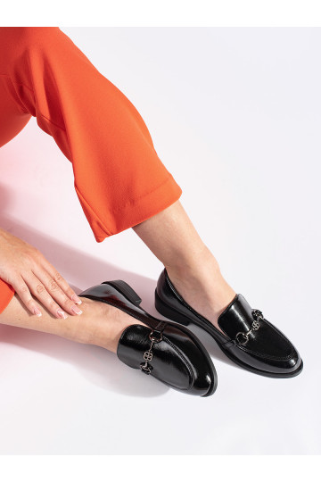 Melns  sieviešu mokasīni  2