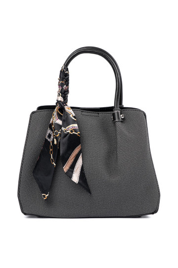 Melnas krāsas średnia Soma z ozdobną chustą