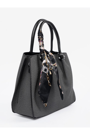 Melnas krāsas średnia Soma z ozdobną chustą 2