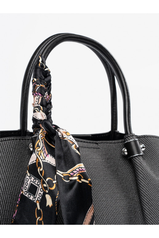 Melnas krāsas średnia Soma z ozdobną chustą